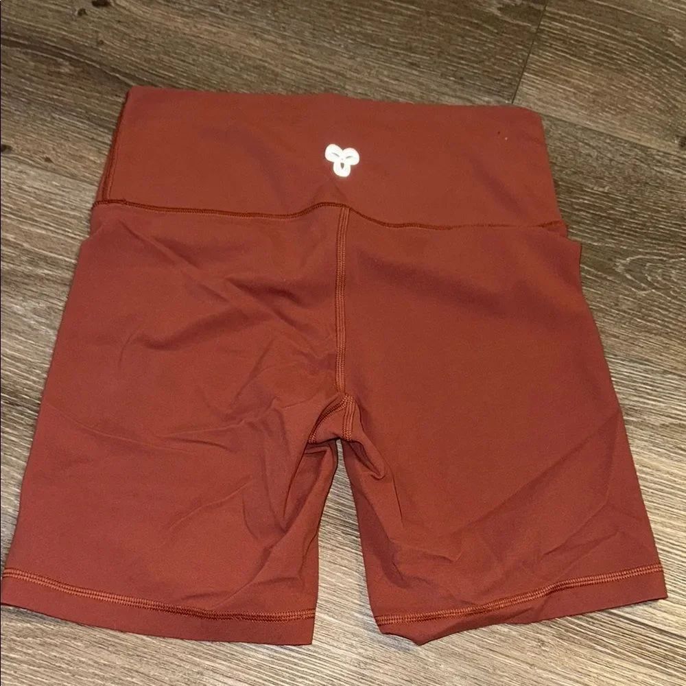 Aritzia Brown Bike Shorts High-Waisted Stretch